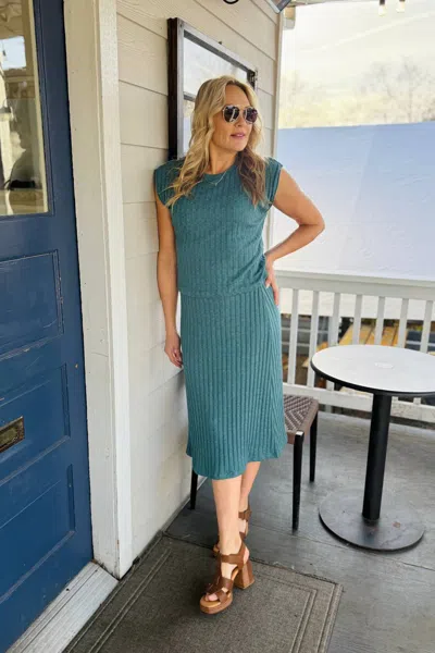 Michael Stars Shania Midi Skirt In Glaze In Green