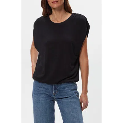 Michael Stars Sharron Cap Sleeve T-shirt In Black