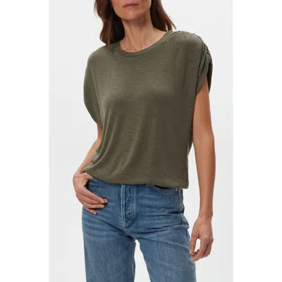 Michael Stars Sharron Cap Sleeve T-shirt In Green