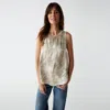 Michael Stars Shay Double Dye Tank In Champagne Combo