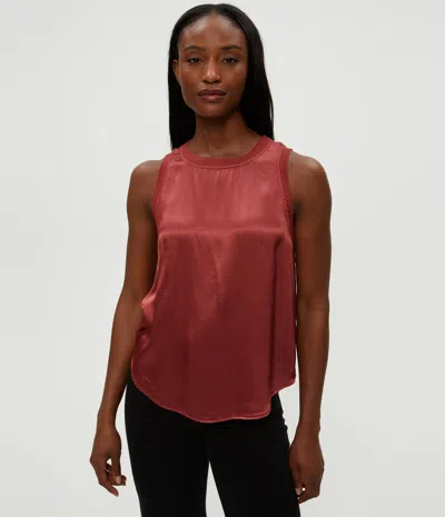 Michael Stars Shay Satin Tank In Brown