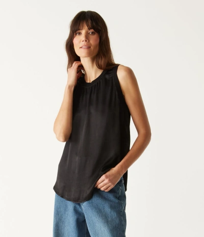 Michael Stars Shay Satin Tank In Black