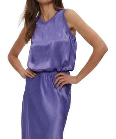 Michael Stars Shay Satin Tank In Moonlit In Purple