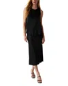 Michael Stars Leila Bias Midi Skirt In Black