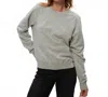 Michael Stars Shayla Raglan Crewneck Sweatshirt In Heather Grey In Gray