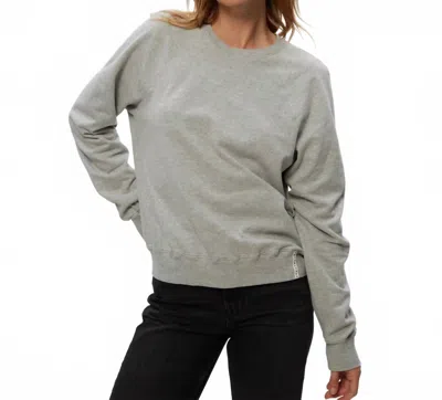 Michael Stars Shayla Raglan Crewneck Sweatshirt In Heather Grey In Gray