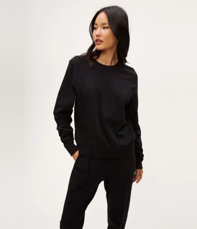 Michael Stars Shayla Raglan Sweatshirt In Black