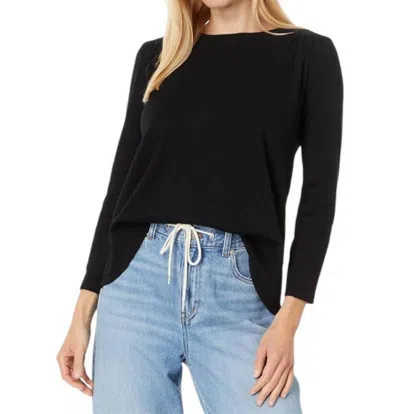 Michael Stars Shelby Ruched Tee In Black