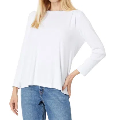 Michael Stars Shelby Ruched Tee In White