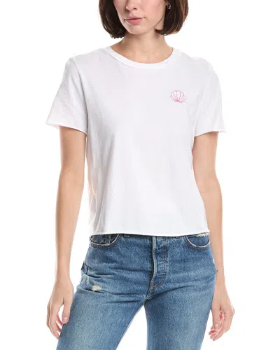 Michael Stars Shell Embroidery T-shirt In White