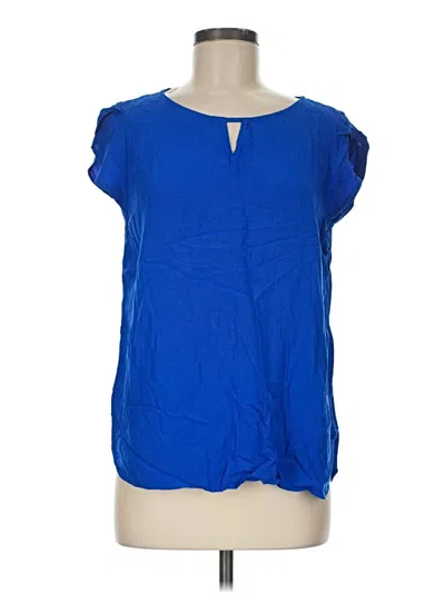 Pre-owned Michael Stars Short Sleeve Blouse In Blue