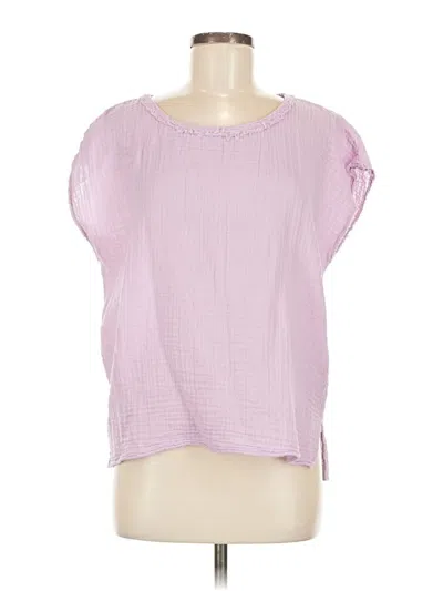 Pre-owned Michael Stars Short Sleeve Blouse In Pink