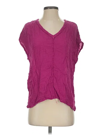 Pre-owned Michael Stars Short Sleeve Blouse In Pink