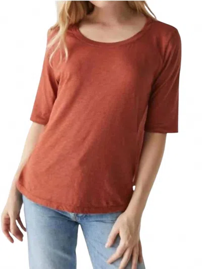 Michael Stars Short Sleeve Dua Tee In Pecan In Nude