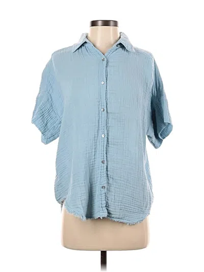 Pre-owned Michael Stars Short Sleeve T-shirt In Blue