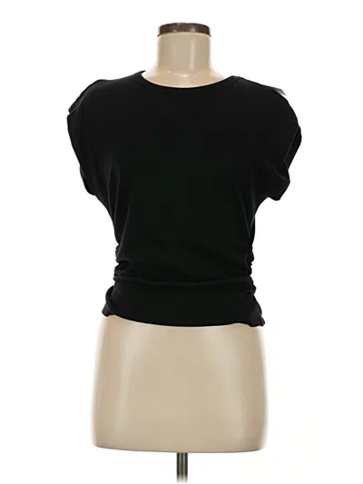 Pre-owned Michael Stars Short Sleeve Top Black Boatneck Tops