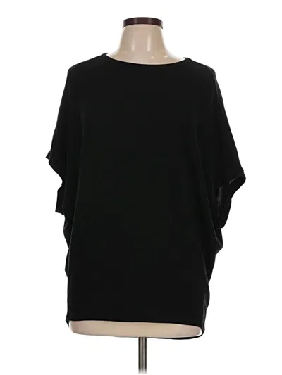 Pre-owned Michael Stars Short Sleeve Top Black Boatneck Tops