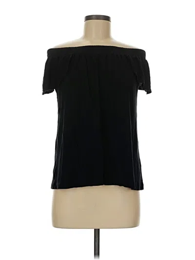Pre-owned Michael Stars Short Sleeve Top Black Tops