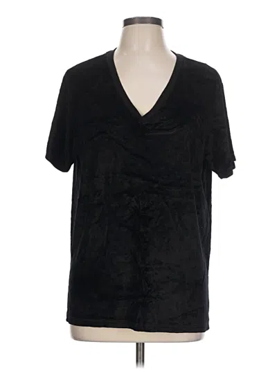 Pre-owned Michael Stars Short Sleeve Top Black V-neck Tops