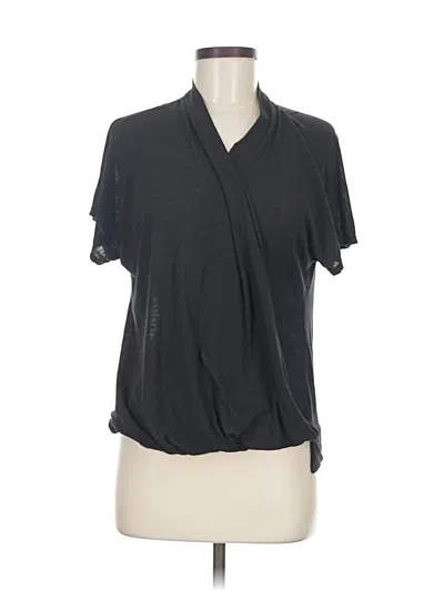 Pre-owned Michael Stars Short Sleeve Top Gray Cowl Neck Tops