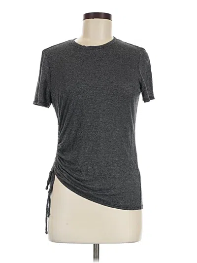Pre-owned Michael Stars Short Sleeve Top Gray Crew Neck Tops