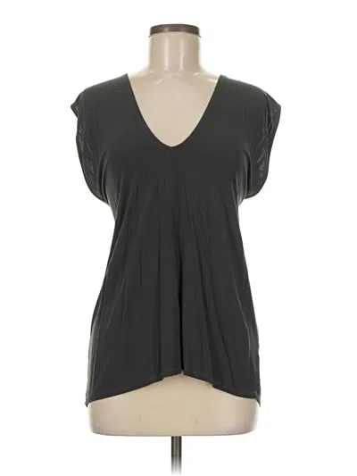 Pre-owned Michael Stars Short Sleeve Top Gray V Neck Tops