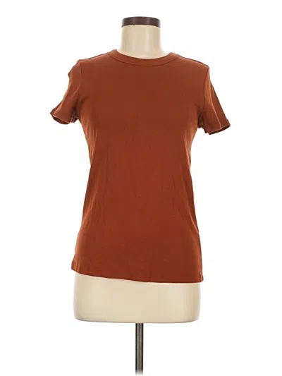 Pre-owned Michael Stars Short Sleeve T-shirt In Brown