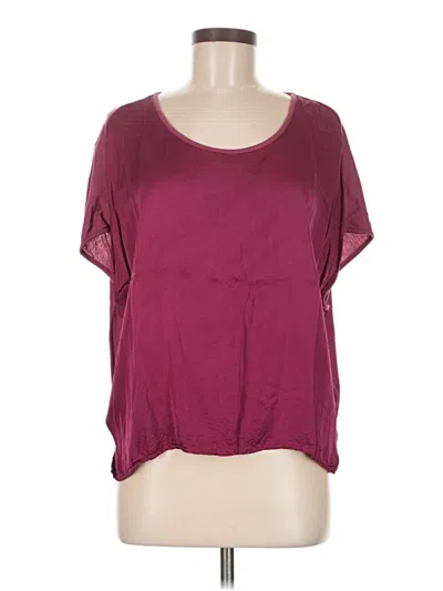 Pre-owned Michael Stars Short Sleeve T-shirt In Burgundy