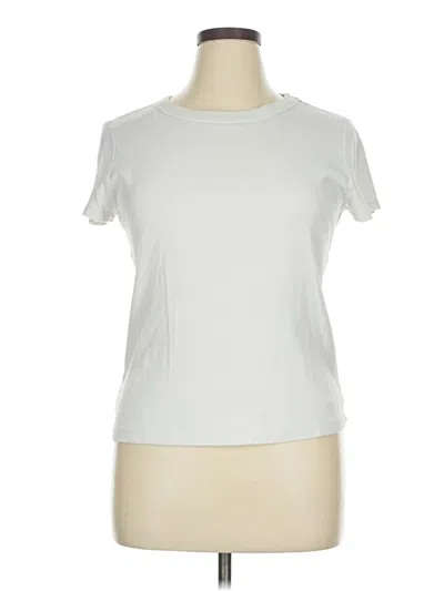 Pre-owned Michael Stars Short Sleeve T-shirt In Ivory