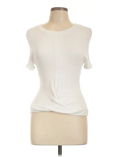 Pre-owned Michael Stars Short Sleeve T-shirt In Ivory