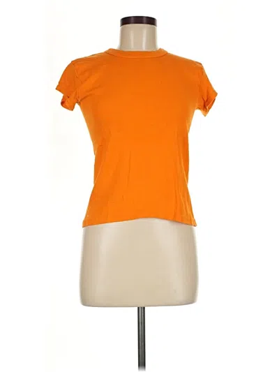 Pre-owned Michael Stars Short Sleeve T-shirt In Orange