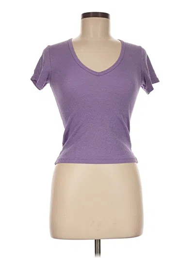 Pre-owned Michael Stars Short Sleeve T-shirt In Purple