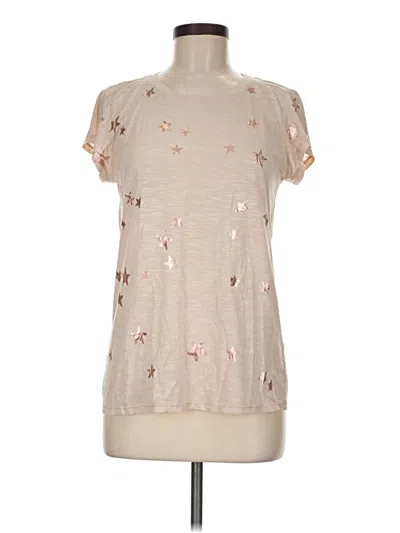 Pre-owned Michael Stars Short Sleeve T-shirt In Tan