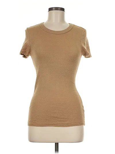 Pre-owned Michael Stars Short Sleeve T-shirt In Tan