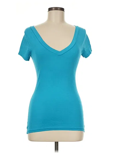 Pre-owned Michael Stars Short Sleeve T-shirt In Teal