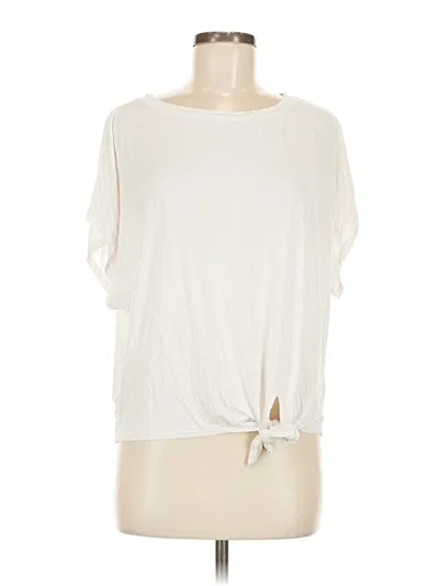 Pre-owned Michael Stars Short Sleeve T-shirt In White