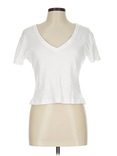 Pre-owned Michael Stars Short Sleeve T-shirt In White