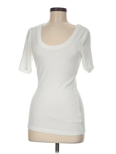 Pre-owned Michael Stars Short Sleeve T-shirt In White