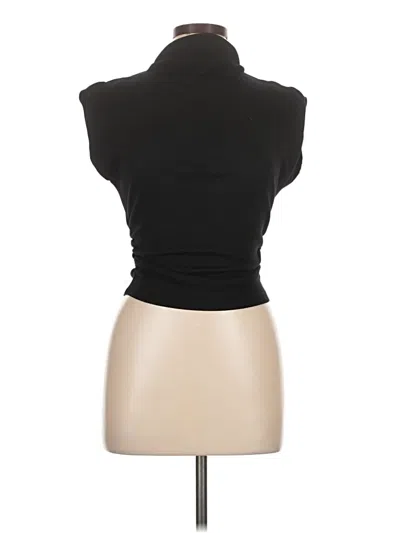 Pre-owned Michael Stars Short Sleeve Turtleneck In Black