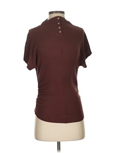 Pre-owned Michael Stars Short Sleeve Turtleneck In Brown