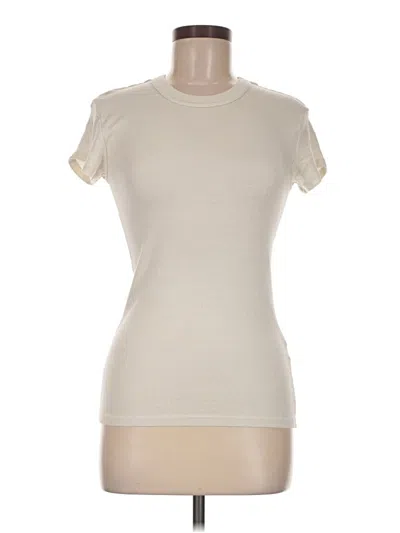 Pre-owned Michael Stars Short Sleeve Turtleneck In Ivory