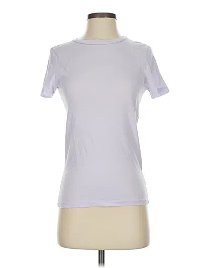 Pre-owned Michael Stars Short Sleeve Turtleneck In Silver