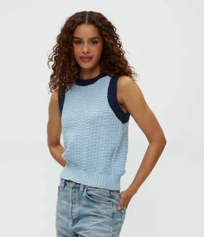 Michael Stars Sia Sleeveless Sweater In Fountain In Blue