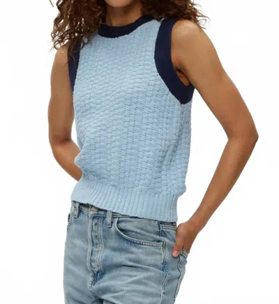 MICHAEL STARS SIA SLEEVELESS SWEATER IN FOUNTAIN