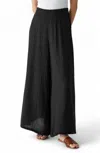 Michael Stars Simba Smocked Waist Wide Leg Pants In Black