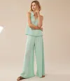 Michael Stars Simba Smocked Waist Pant In Green