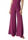 Michael Stars Simba Smocked Waist Pant In Grape In Purple