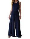 Michael Stars Simba Smocked Waist Pant In Nocturnal In Blue