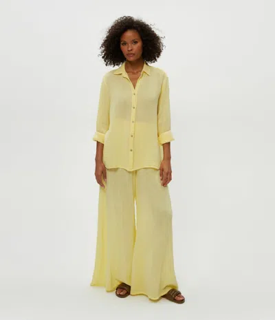 Michael Stars Simba Smocked Waist Pant In Lemonade
