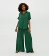 Michael Stars Simba Smocked Waist Pant In Palm